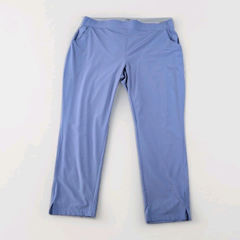 Eddie Bauer Pants Womens XL Blue Stretch Pull On Pockets Athleisure Activewear - Picture 2 of 11